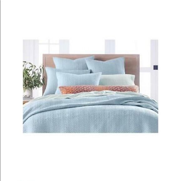 Lucky Brand Blue Baja Cotton Full/Queen Coverlet - Picture 5 of 5
